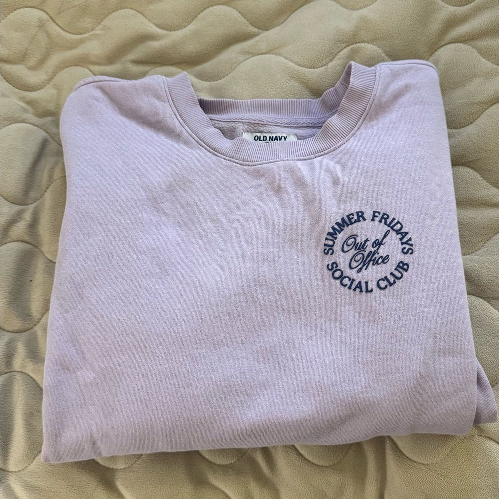Old Navy Light Purple Out of Office Club Sweatshirt